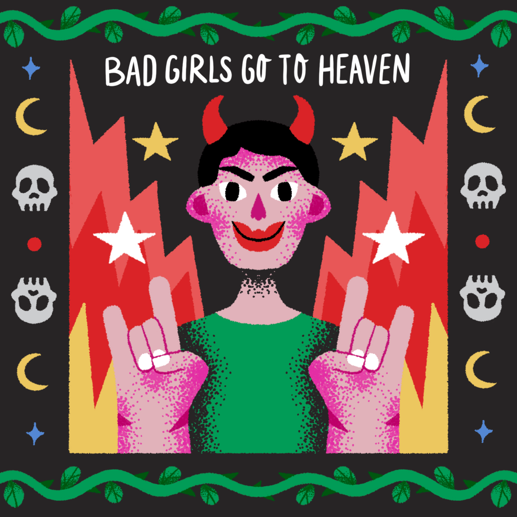 Bad Girls go to heaven-ilustratie-si-caricatura-
