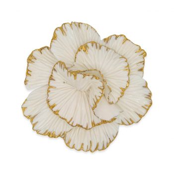 Broșă albă “Mushroom coral”-bijuterie-raluca-buzura