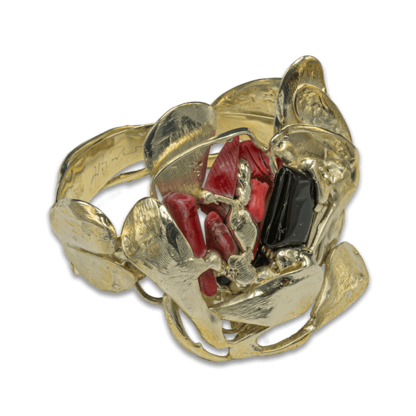 Brățară coral roșu și onix-bijuterie-alina-bancila